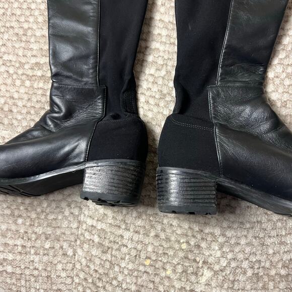 Stuart Weitzman Black Leather Knee High Boots Size 7.5 - Picture 7 of 9